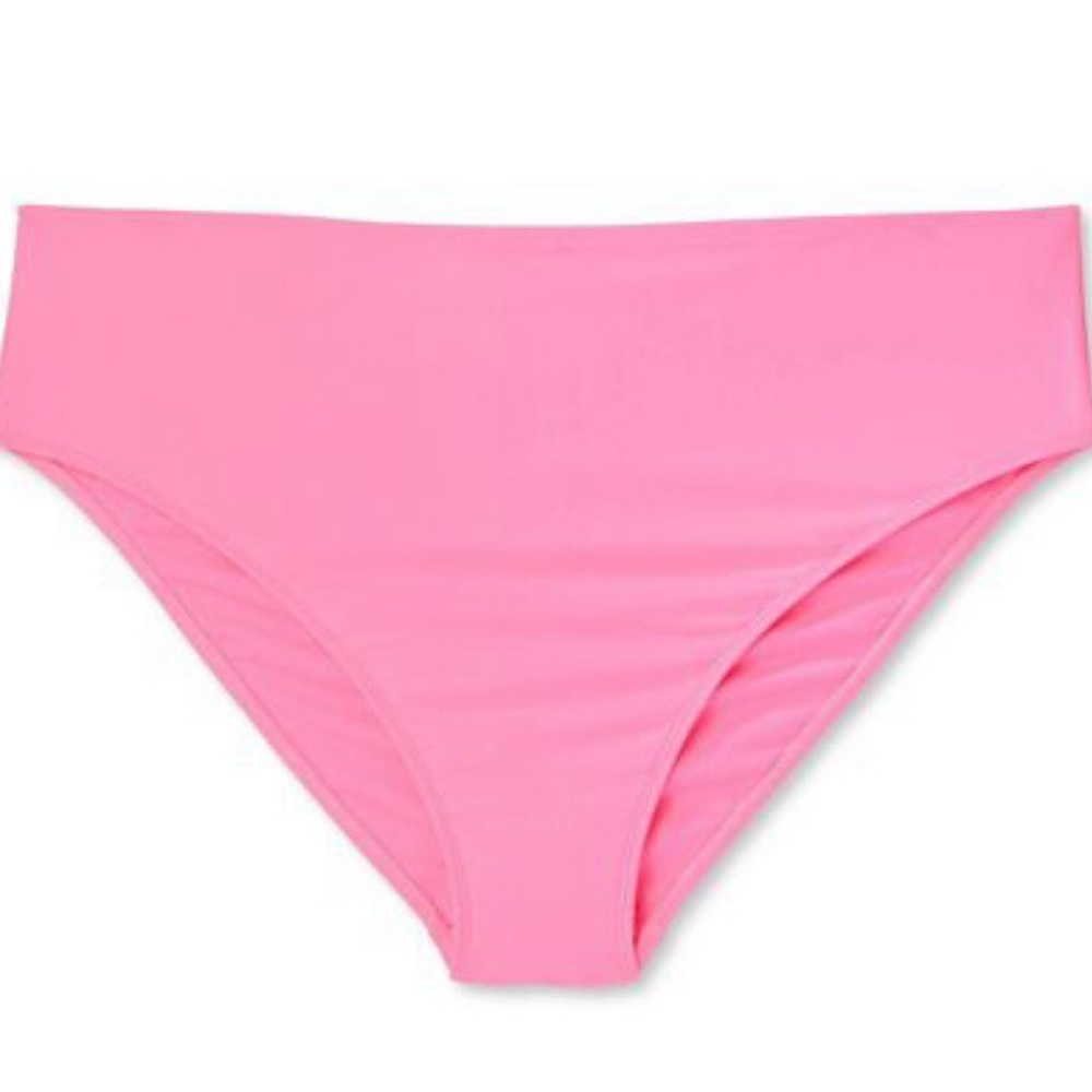 Wild FableWomen's High Waist High Leg Cheeky Bikini Bottom -Hot Pink SZ 1X 17-18